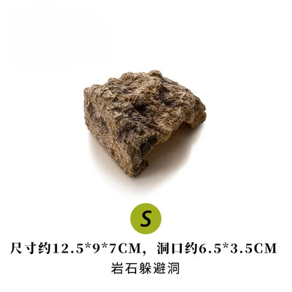 Reptile Shop Simulation Rock Cave Design Pet Lizard Gecko Spider Hideout House Climbing Frog Snake Cave Durable Plastic Pet S...