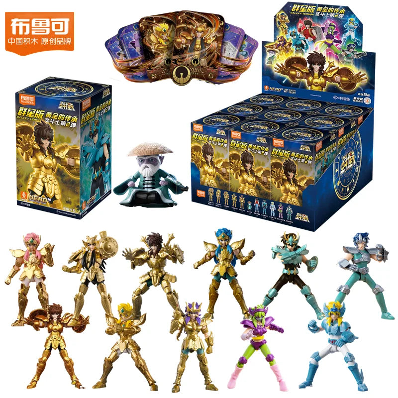 Original Blokees Gold Saint Action Figure Champion Saori Kido Seiya Mu Aiolia Assembly Figure Children Toys Birthday Gift
