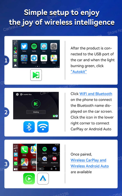 2026 NEW CarlinKit CarPlay Ai Box Qualcomm 8-Core Android 13 Wireless Carplay Android Auto Car Video TV Box WiFi SIM For Netflix