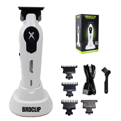 BRDCLIP  X Series White FA1T 7700RPM Professional Electric Hair Trimmer Hair Clipper For man carving DLC Blade Barber Shop Tool