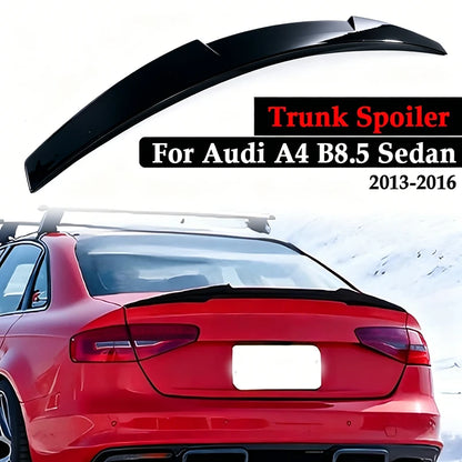 For Audi A4 B8.5 4 Door 2013-2016 M4 S4 Style ABS Material Glossy Black Rear Trunk Boot Lid Car Spoiler Wings Tuning Accessories