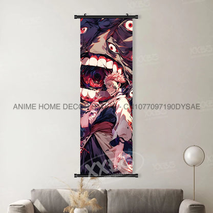 Jujutsu Kaisen Anime Poster Room Canvas Print Hanging Painting Wall Art Megumi Fushiguro Scrolls Picture Home Decoration Mural