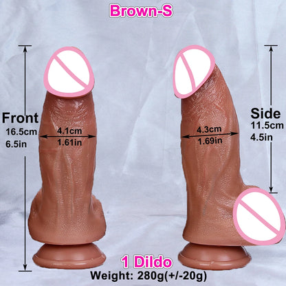 4 Sizes Realistic XXL Thick Penis Soft Silicone Dildo Male Genitals Vaginal Masturbation Suction Cup Dick Woman Anal Sex Toys