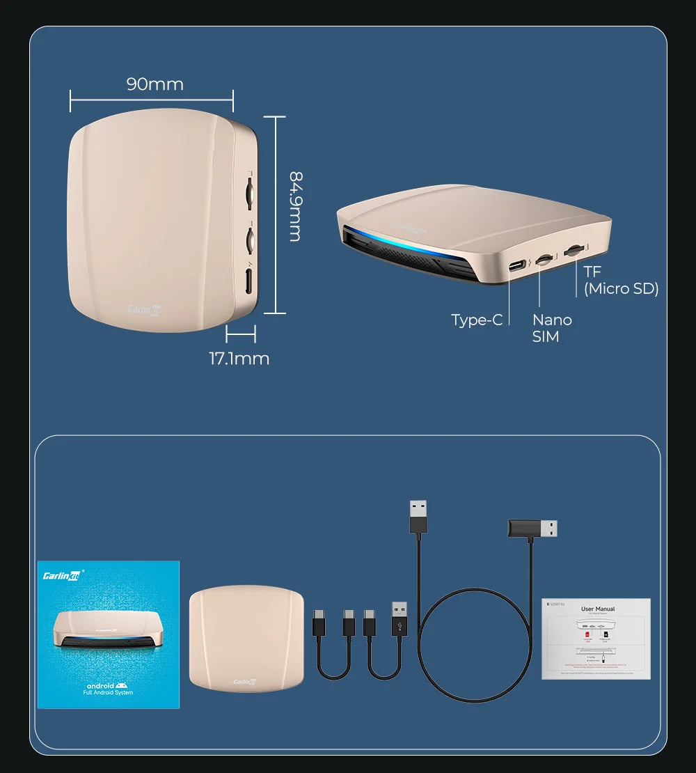 Ultra box 8GB+128GB 5G netAndroid 15.0 SM6350 Ai Box CarPlay Wireless Android Auto Wireless Adapter Support Youtube Netfilx IPTV