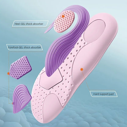 1 Pair Men and women EVA Arch Support Sports Insoles Lightweight Comfortable for Basketball Running Sports Breathable Insole
