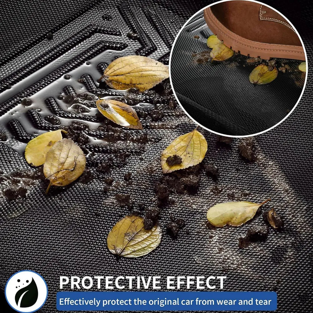 Floor Mats for Tesla Model 3 Highland Model Y Customized Double Layer Anti-Slip and All-Weather Protection - Full Set of 3