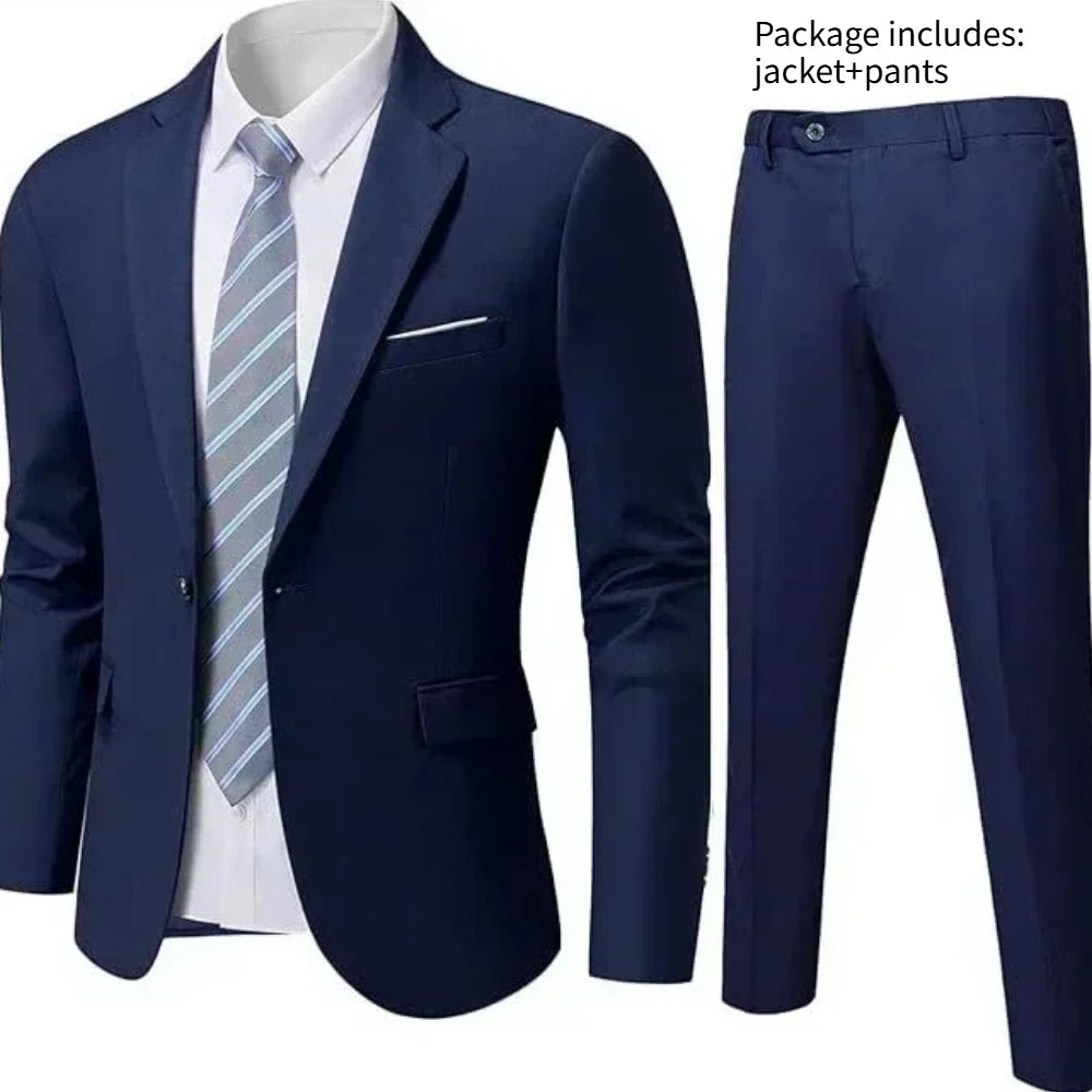 Elegant Men Suit For Wedding 3 Pieces 2 Sets Jackets Vest Pants Blazers Full Fashion Slim Fit Coats 2025 Formal Classic Costume