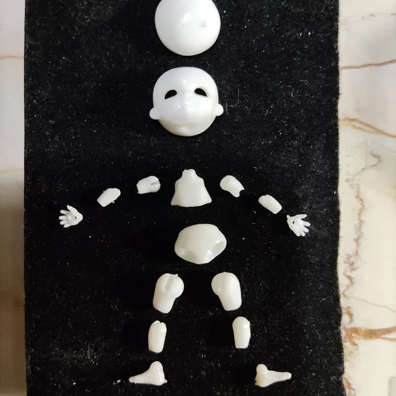 Mini Pocket Lail Doll 3.5cm Height Multi Joint Movable 3D Eye Resin Doll Girls Play House Diy Toy Gifts, No Make Up