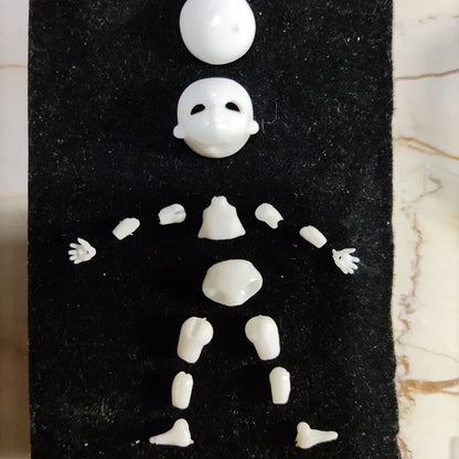 Mini Pocket Lail Doll 3.5cm Height Multi Joint Movable 3D Eye Resin Doll Girls Play House Diy Toy Gifts, No Make Up