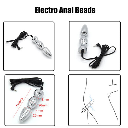 Strongest BDSM Electro Stimulation E-Stim Host Medical Themed Sex Toy Anal Plug Cock Ring Urethral Sound Dilator Pads For Men