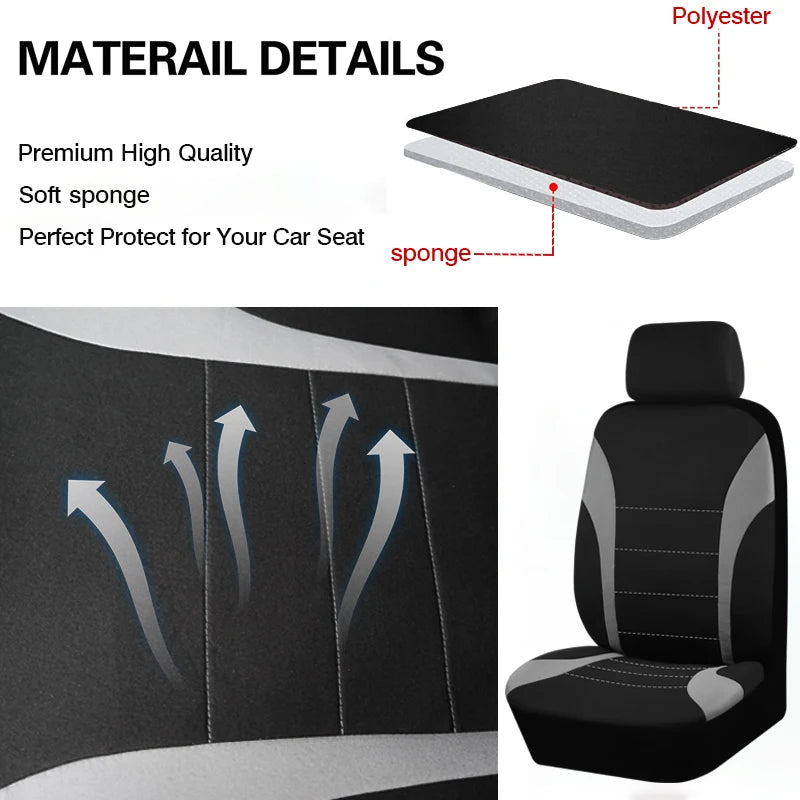 AUTO PLUS Car Seat Covers Universal Size Fit For most Car SUV Truck Van Car Accessories Interior Seat Covers Full Set