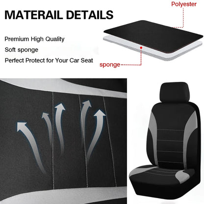 AUTO PLUS Car Seat Covers Universal Size Fit For most Car SUV Truck Van Car Accessories Interior Seat Covers Full Set