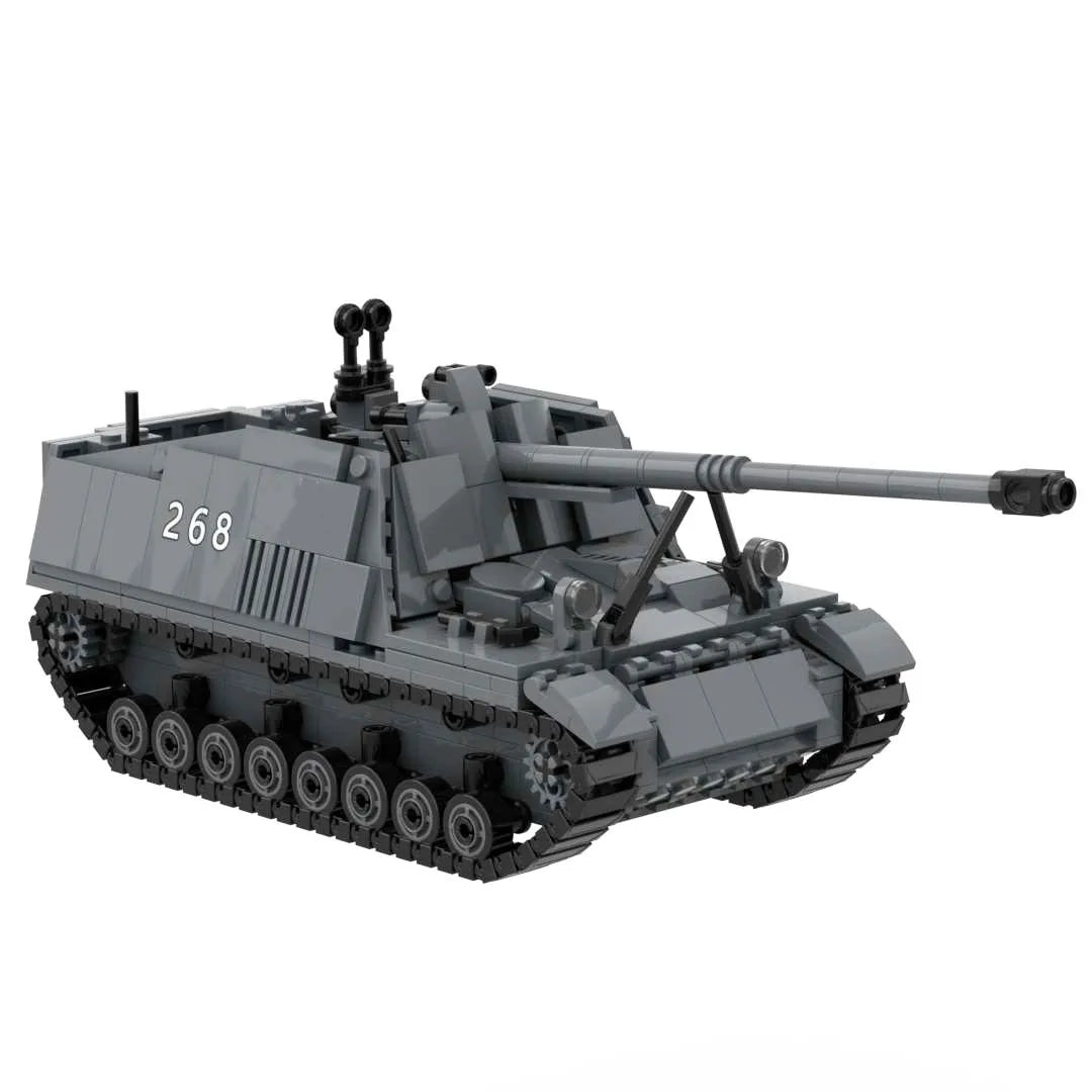 WW2 Tiger E Tank Ferdinand Nashorn Heavy Destroyer German Army Building Block Toy Bricks Set Gift