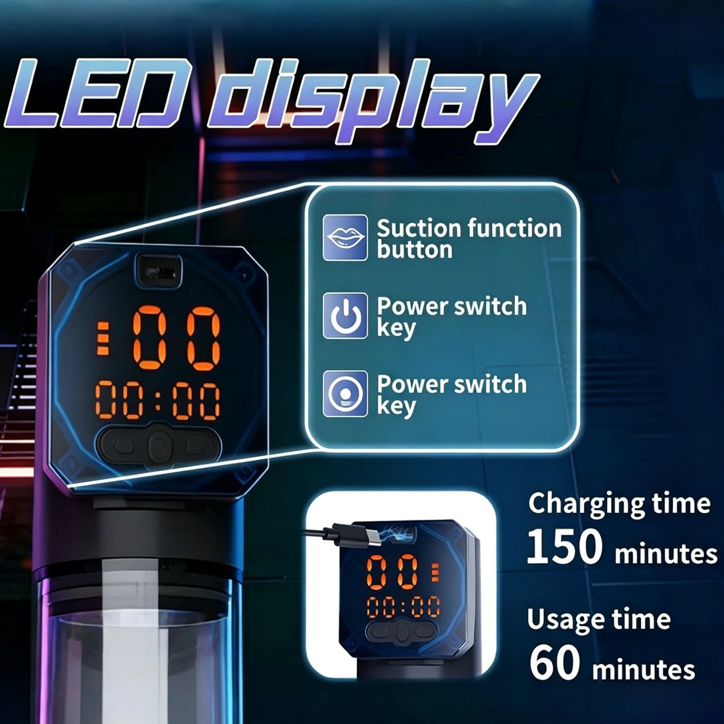 Electric Penis Pump for Man Automatic Vacuum Sucking Vibrator Enlarge IPX7 Waterproof 5 Suction 6 Training Modes Adult Sex Toys
