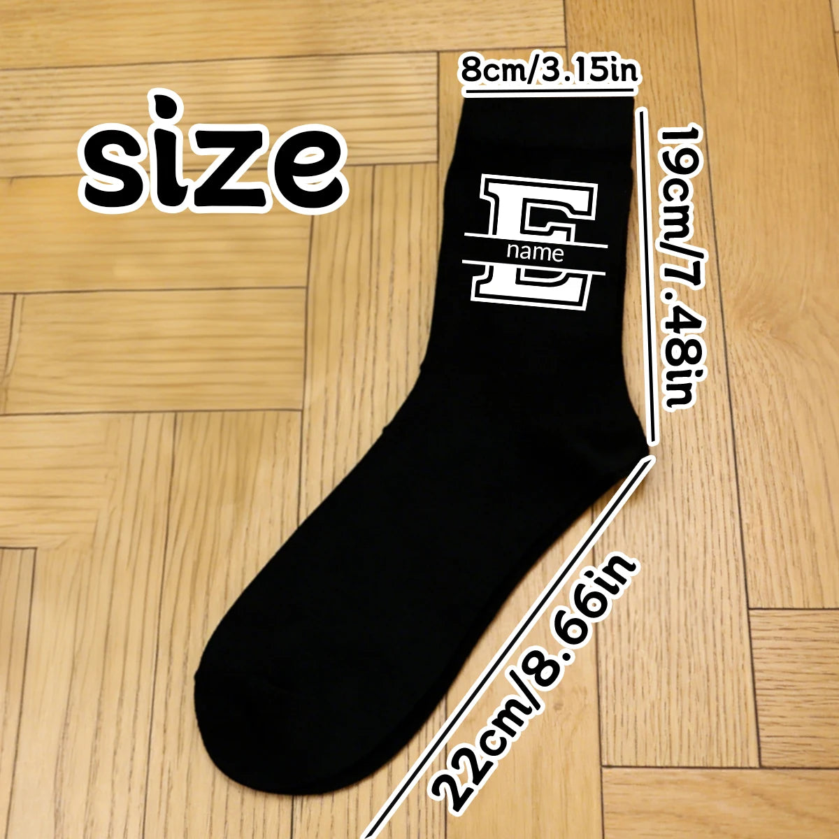 Custom Text Black Socks,Personalized Mens Socks,Socks For Women,Wedding Gifts,Customized Name Boys Socks,