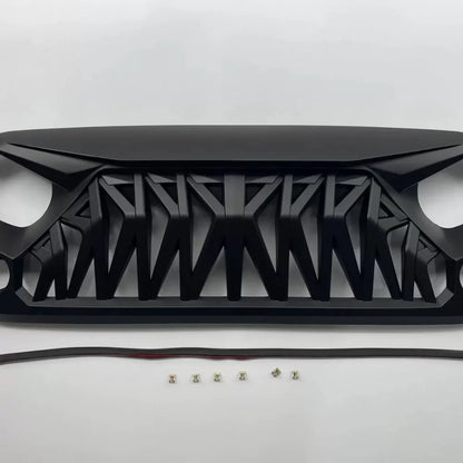 Shark Style for Jeep Wrangler JK 2008-2017 4x4 Front Bumper Grilles Offroad Racing Grills Air Vent Cover Trim Body Kit Auto Part