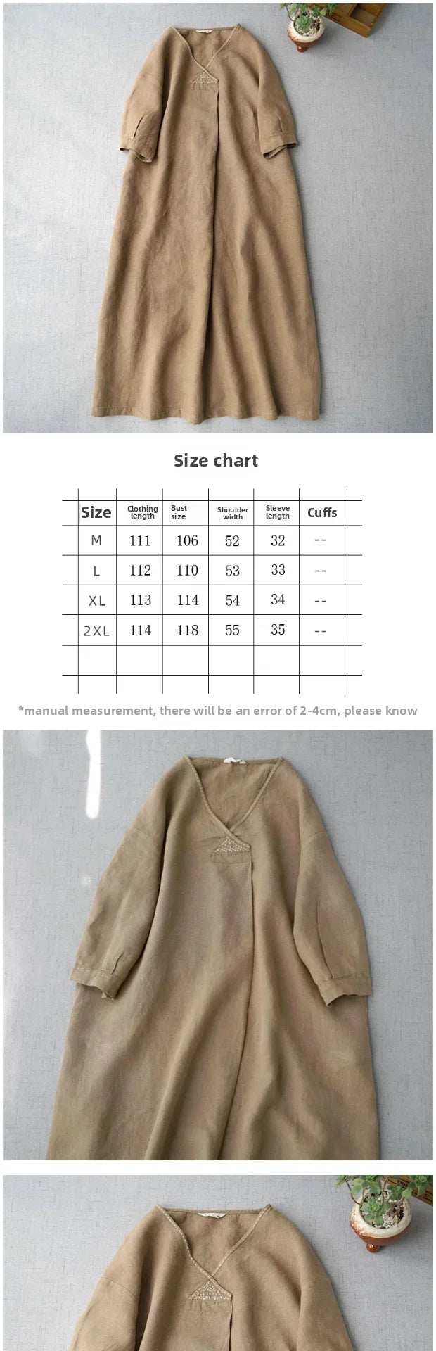 Loose Women's Summer Dr Casual V-Ne ort Sve Long Dr Vintage Sle Comfortable Fit Straight Cut Maxi Dr
