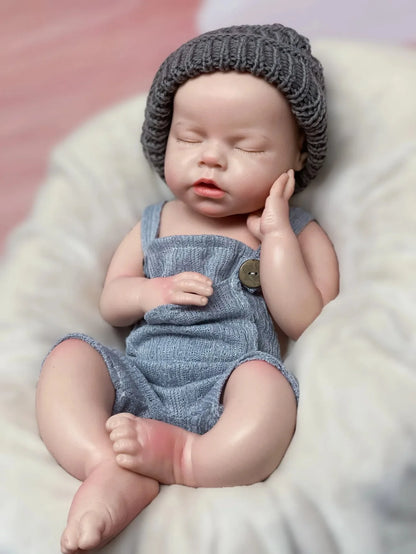 20 Inch Full Body Silicone Doll Reborn Baby Doll Noah Handmade Lifelike Doll With Feeding Bottle