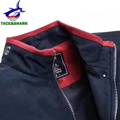 TACE&SHARK Brand Winter Sleeveless Shark Vest Tank Casual Waistcoat Men's Vest Jacket Male Slim Coat Vest Homme Top