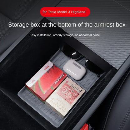 for Tesla Model Y YL Juniper 2025 Center Console Storage Tray Armrest Box Organizer Box Tesla Model 3 Highland 2024 Accessories