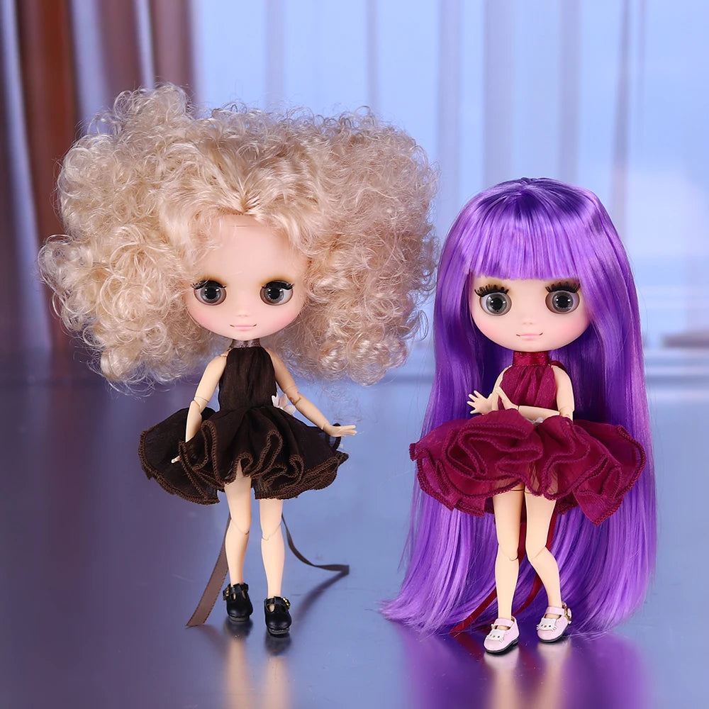 ICY DBS Middie Blyth Doll 1/8 Scale BJD Jointed White Skin with Matte Finish and Cute Outfit 20 cm Doll Toy Gift for Girls