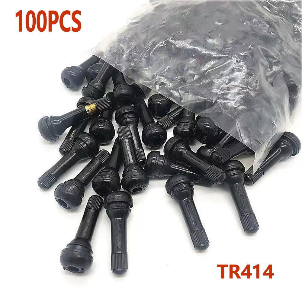 20/50/100pcs Universal Snap-in Car Tubeless Tyre Valve Stems Rubber Alloy Vacuum Tire Air Valve for Auto Motorcycle