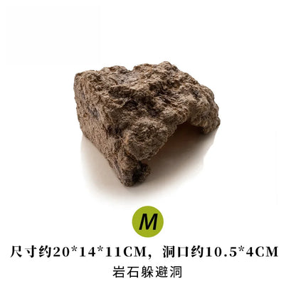 Reptile Shop Simulation Rock Cave Design Pet Lizard Gecko Spider Hideout House Climbing Frog Snake Cave Durable Plastic Pet S...