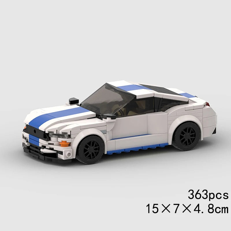 MOC Speed Sports Super Race Car Model Building Blocks Pickup Police Bricks City Racing Vehicle SUV Technical Rally Sport Toy