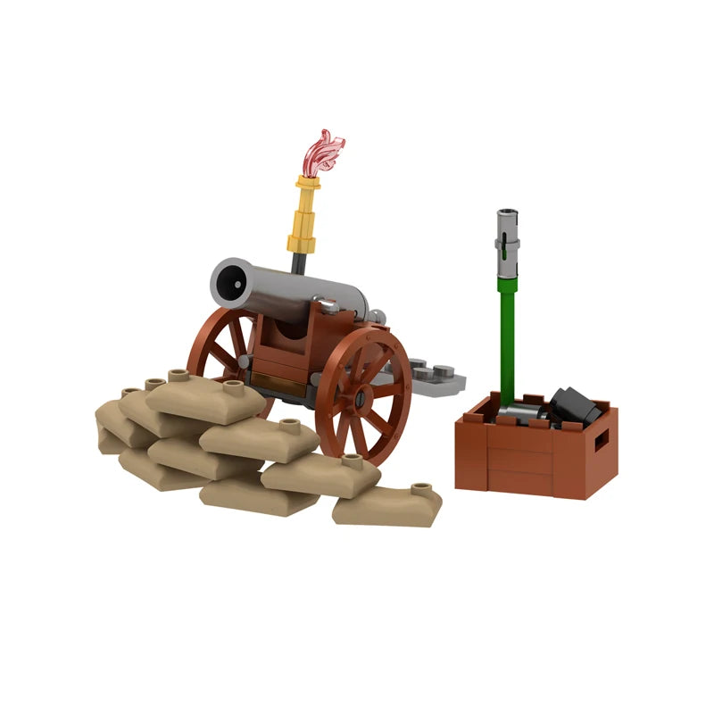 MOC Medieval Military Carriage Carriage Chariot Knight Transport Carriage Weapons Figures Vegetable Wood Bricks Children's Toys