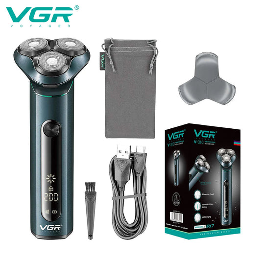VGR 310 Electric Shaver Rotary 3D Floating Razor Waterproof Men's Shaving Machine Professional Beard Trimmer USB Rechargeable