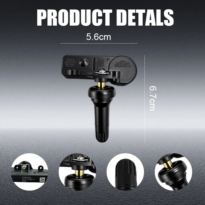 1/4PCS 315MHz Tire Pressure Sensor For Ford F150 F250 F350 Focus Fusion Replacement For DE8T-1A180-AA 9L3Z-1A189-A 9L3T-1A180-AE