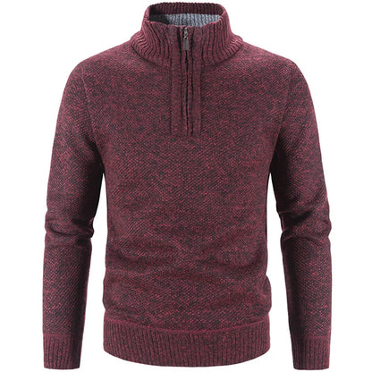 Men Sweater Jacket Winter Autumn Cold Coat Fleece Zipper Cardigan Soft Jumpers Turtleneck Warm Y2K High Quality Outerwear