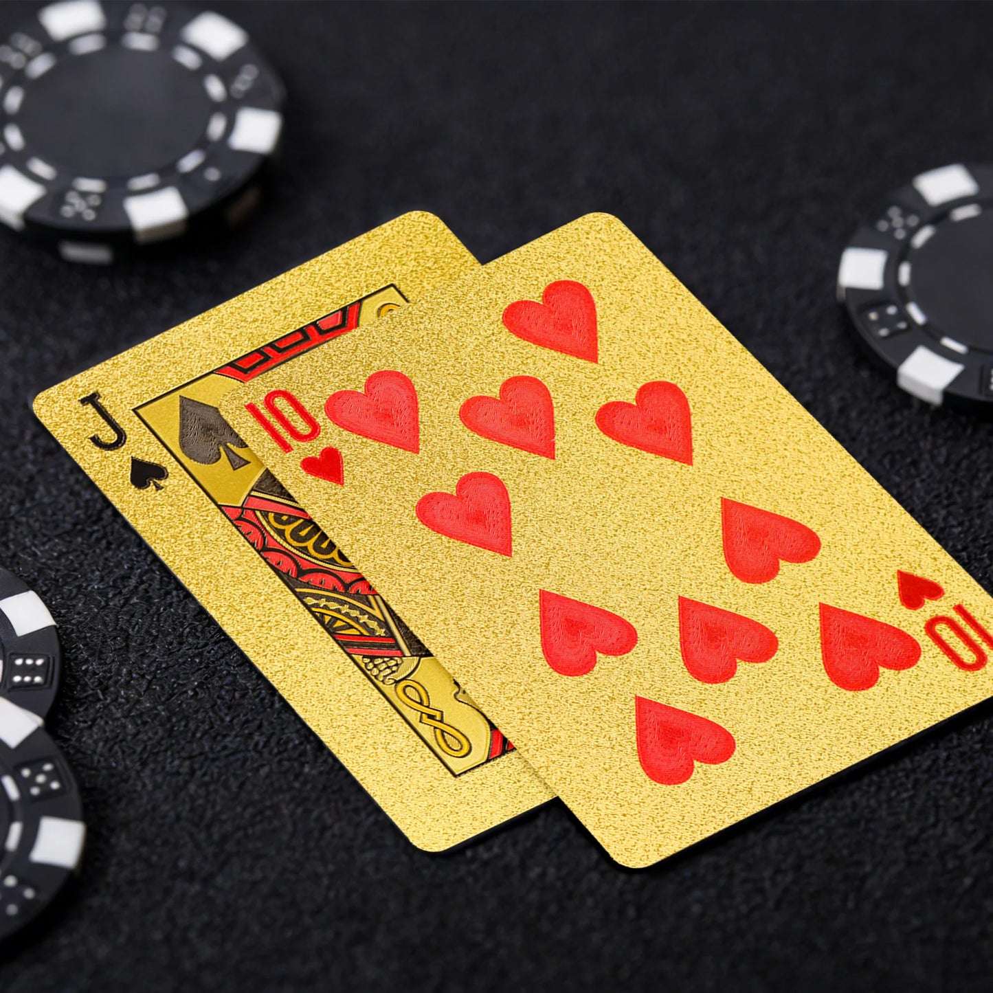 Gold Size Playing Cards | 1/2/4 Pack Plastic Waterproof Poker Set | Professional Board Games | Adult Game Gift for Holidays, Vac