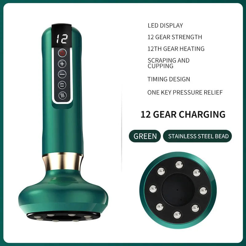 Rechargeable Electric Cupping Massager Vacuum Suction Cup GuaSha Beauty Health Scraping Massager Body Care Tools Portable Ease