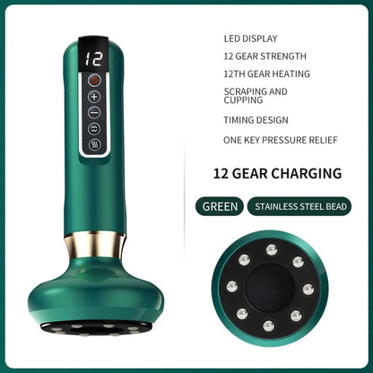 Rechargeable Electric Cupping Massager Vacuum Suction Cup GuaSha Beauty Health Scraping Massager Body Care Tools Portable Ease