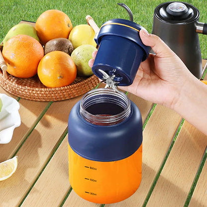 800/1300/1400ml Large Capacity Wireless Portable Juicing Cup Blender 38 Blade Juicing Crushed Ice Summer Juice Smoothie Making
