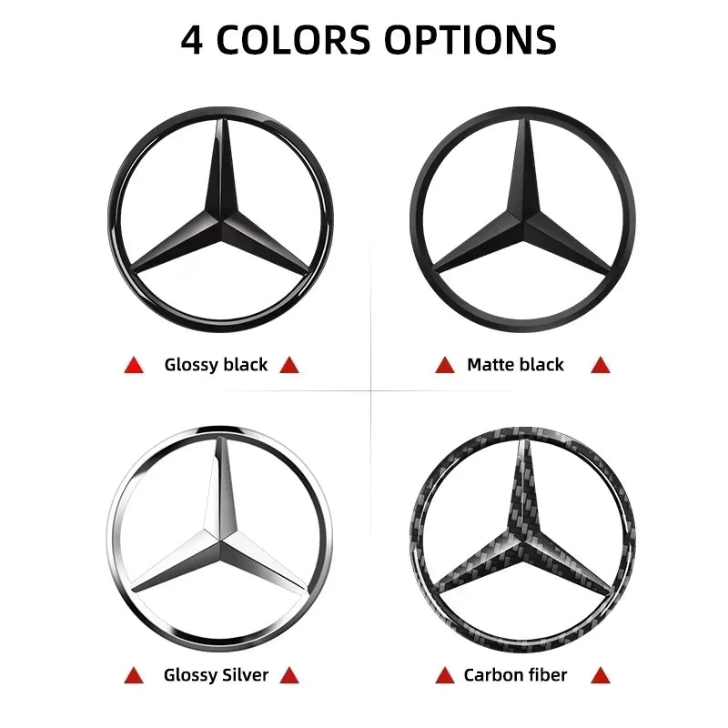 1pcs 52mm 57mm Car Steering Wheel Badge Emblem Sticker Mercedes Benz Amg W204 W205 W212 W213 W221 W177 W246 GLA GLC CLA A AAXXZZ