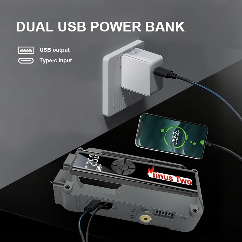 2000A Car Jump Starter Power Bank Portable 150PSI Air Pump Car Battery Emergency Boosters Starting Device Car Starter