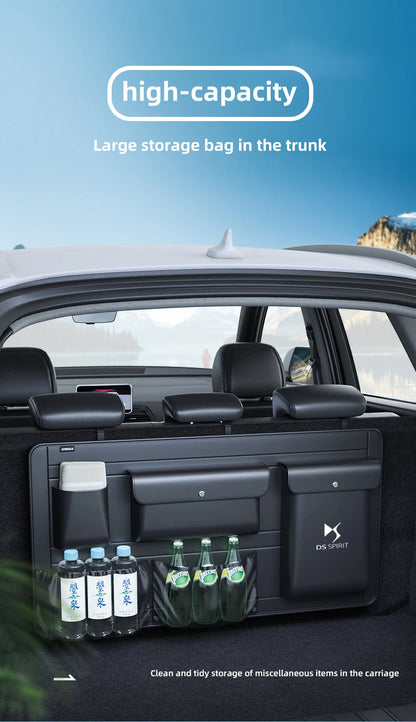 For DS SUV DS6 DS7 Car Trunk Storage Bag Multifunctional Rear Seat Hanging Bag Car Trunk Storage Box Auto Interior Accessory