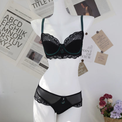 Plus Size Minimizer Bra Set DE Cup Large Bust Thin Cup Soft Underwire Anti Sagging No Show Breathable Daily Lingerie Underwear