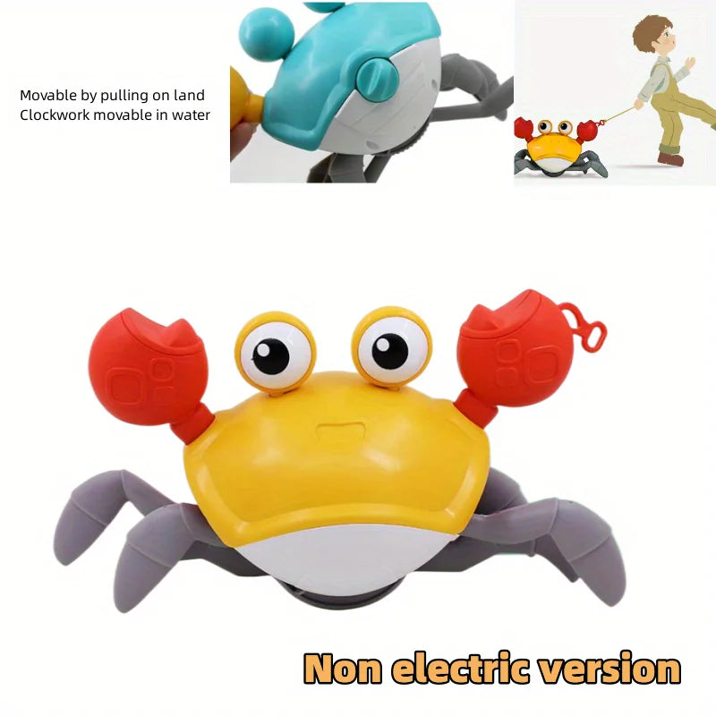 Interactive Escaping Crab Toy Induction Robot Crab Auto Obstacle Avoidance Electronic Pet with Music LED Lights Rechargeable 14+