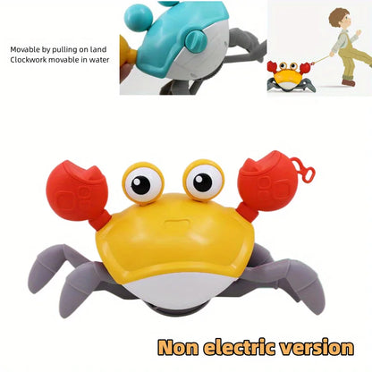 Interactive Escaping Crab Toy Induction Robot Crab Auto Obstacle Avoidance Electronic Pet with Music LED Lights Rechargeable 14+
