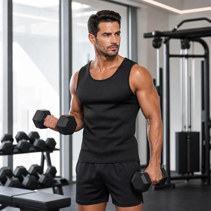 Man Neoprene Sauna Vest Sweat Suits for Weight Loss Waist Trainer Body Shaper Gym Workout Vest