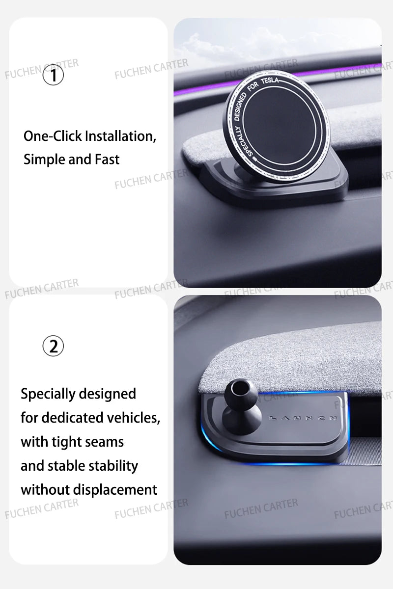 For Tesla ModelY Juniper 2025 Model3 Highland2024 Car Phone Holder Dashboard Traceless Magnetic mobile Phone Bracket Accessories