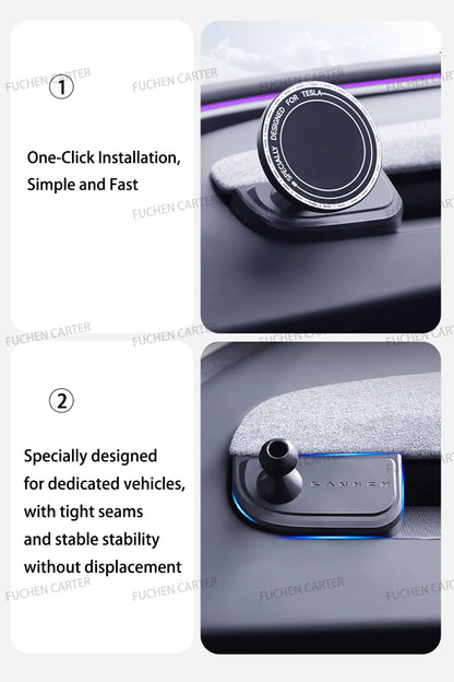 For Tesla ModelY Juniper 2025 Model3 Highland2024 Car Phone Holder Dashboard Traceless Magnetic mobile Phone Bracket Accessories