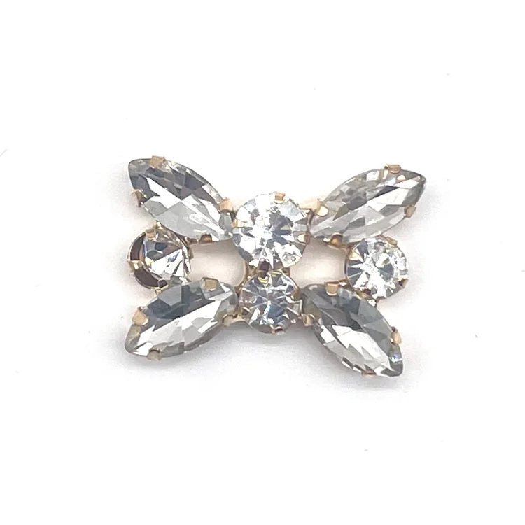 Metal Rhinestone Pearl Chain Butterfuly Crown Shoe Charms for Clogs Sandals Decoration Shoe Buckle for Girls Gift