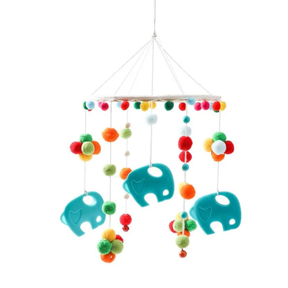 DIY Baby Crib Bed Bell Holder Arm Toy Imitation Wood Grain Infant Bed Decoration Toys Rotating Music Box Nut Screw Arm Bracket