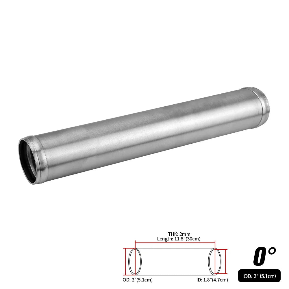 0/45/90 Degrees Type Aluminum Tube Universal 51 63 76mm 2 2.5 3inch Cold Air Intake Pipe Racing Car Turbo High Flow Silver Balck