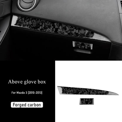 Real Soft Carbon Fiber For Mazda 3 2010 2011 2012 2013 Co-pilot Dashboard Holder Trim Interior Cover Sticker Car Accessories