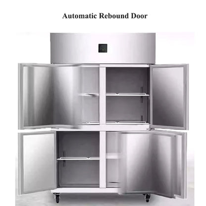 Freezer Commercial Four 4 Door Dual Temperature Vertical Cold Refrigerator Meat Vegetable Fruit Kitchen Fresh Cabinet
